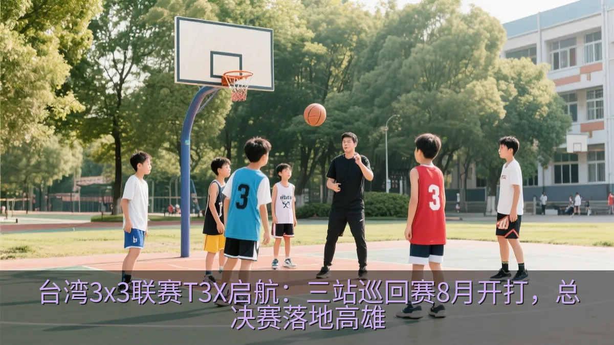 年轻篮球学员参加3x3篮球训练营